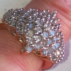 Vintage 10K Genuine Diamond Ring